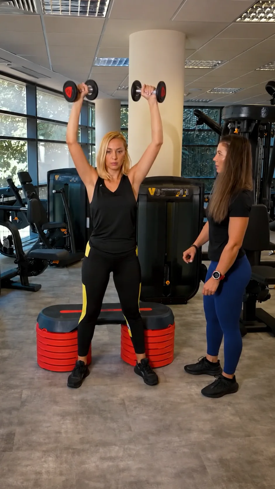 Marina durante una sessione di personal training